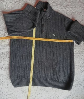 Jersey Lacoste Cocodrilo Hombre Gris marengo jaspe