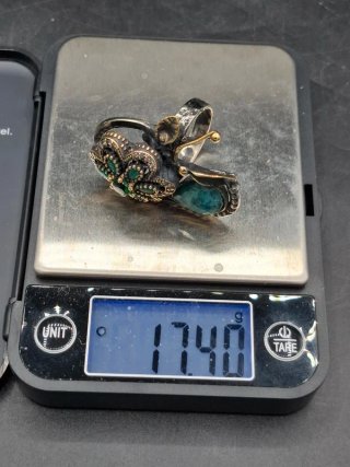 Anillo Artístico de Plata 925 y Piedras naturales
