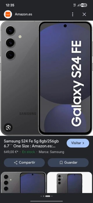 Samsung Galaxy S24 FE 5G 256GB Gris