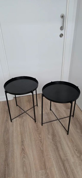 2 Mesas Auxiliares IKEA Gladom Negras