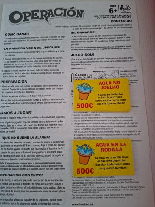 Juego de mesa original Operación de Hasbro