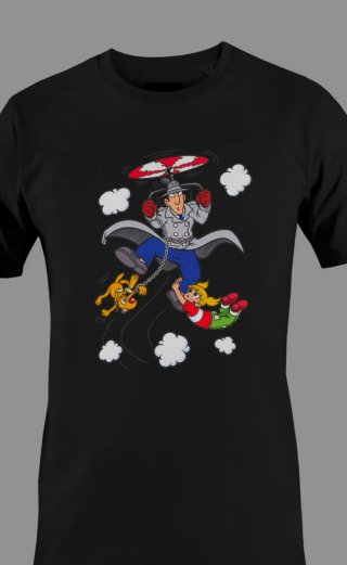Camiseta personalizadd Inspector Gadget años 90