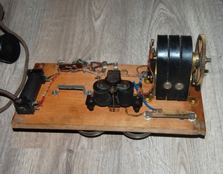 Antiguo Teléfono Intercomunicador de Madera