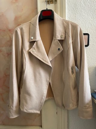 Cazadora Biker Beige