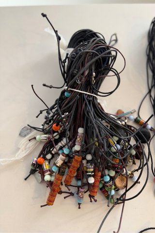 Lote de collares artesanales étnicos estilo andino