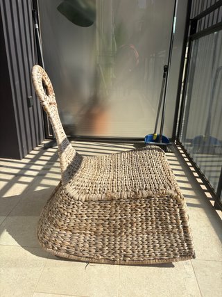 Mecedora de mimbre exterior