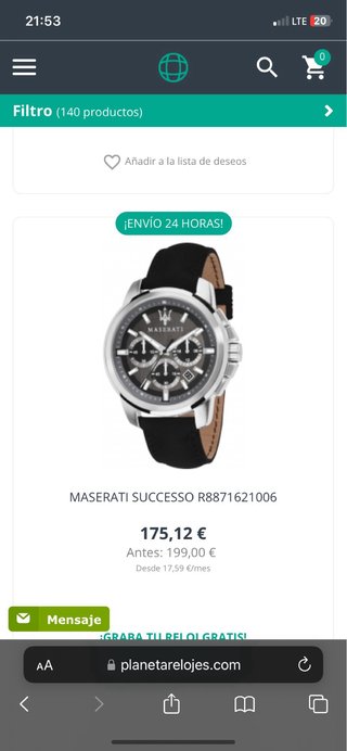 Reloj Maserati