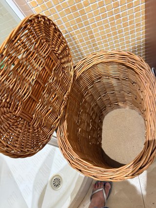 Cesta de mimbre para ropa