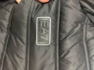 Giacca imbottita nera emporium armani EA7