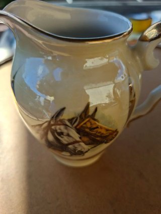 Juego Tazas Vintage Caballos