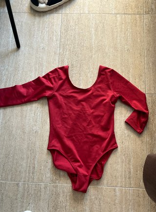 Body Rojo de Manga Larga