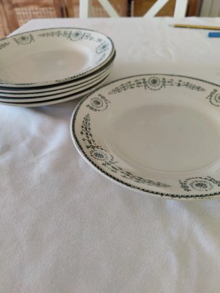 6 Platos Semihondos Antiguos Luneville