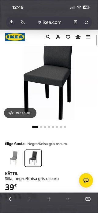 Silla de comedor negra