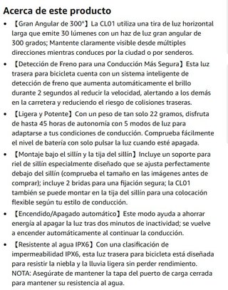 Luz Trasera Bicicleta LED Roja