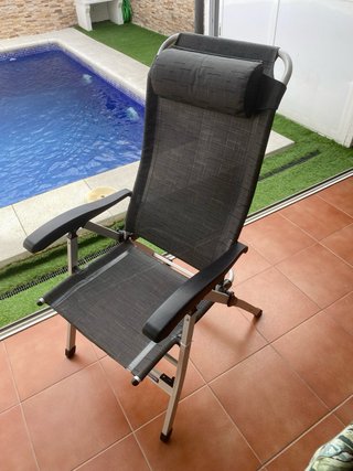 Silla Abatible antracita ( con reposa cabezas)