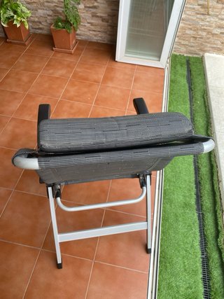 Silla Abatible antracita ( con reposa cabezas)