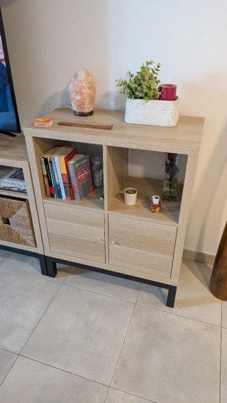 Muebles salón TV madera clara