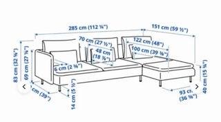 Sofá IKEA Söderhamn 4 plazas con chaise longue