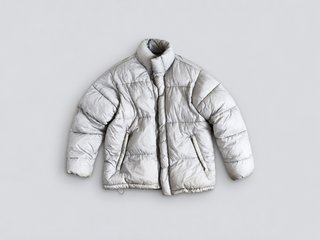 Chaqueta acolchada Zara gris claro talla S
