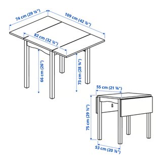 Mesa extensible Ikea Hauga blanca