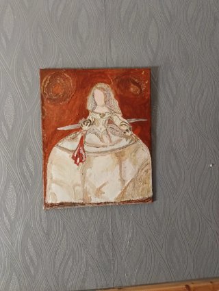 Lienzo Pintado a Mano de Menina