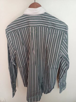 Camisa Pedro del Hierro Rayas Verde y Blanca