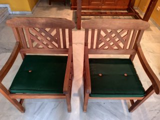 Set de 2 Sillones de Madera para Exterior