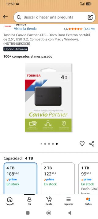 Disco Duro Externo Toshiba 4TB Nuevo
