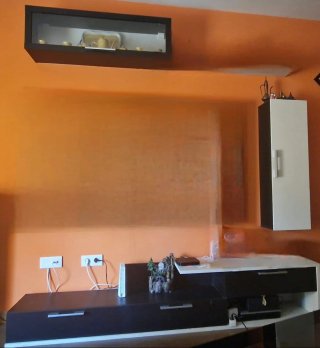 Mueble de Salón Modular Blanco y Negro
