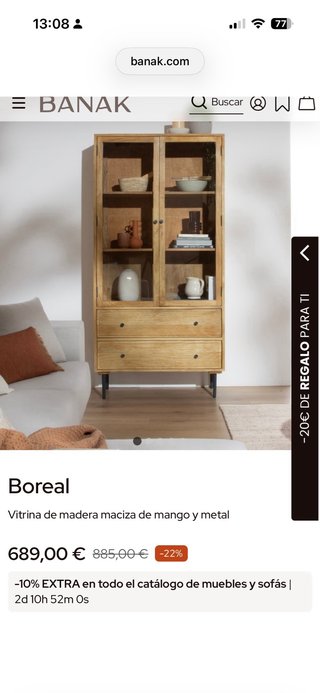 Vitrina Banak de Madera