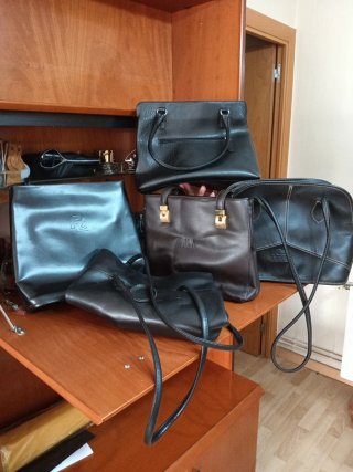 Lote de 5 bolsos de piel y polipiel mujer
