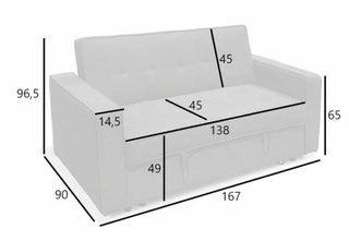 Sofá Cama 2 Plazas con 3 Posiciones Nuevo