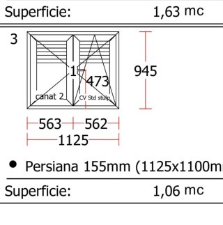 Ventana Climalit con Persiana 110x112'5 NUEVA