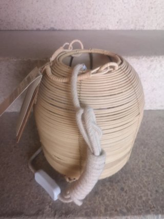 Lámpara Zara Home mimbre sin usar