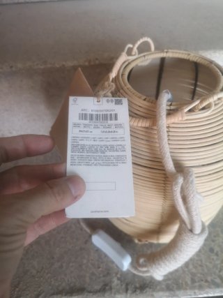 Lámpara Zara Home mimbre sin usar