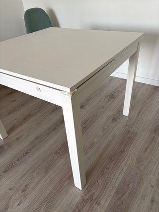 Mesa extensible Ikea 90x90 blanca