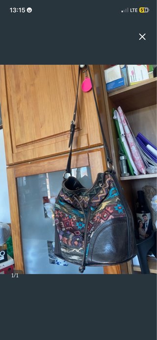 Bolso Marrón Multicolor