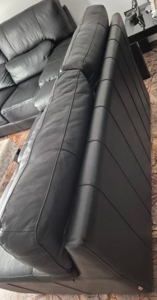 Set de 2 Sofás de Piel Negros