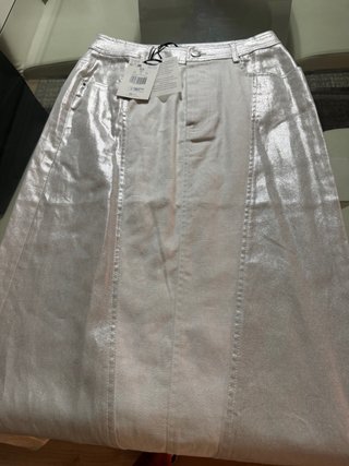 Falda Scalpers plateada talla XS