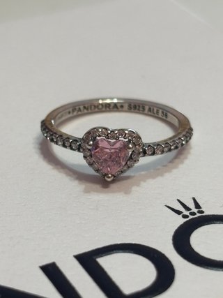 Conjunto Pandora Corazón Rosa y Circonitas