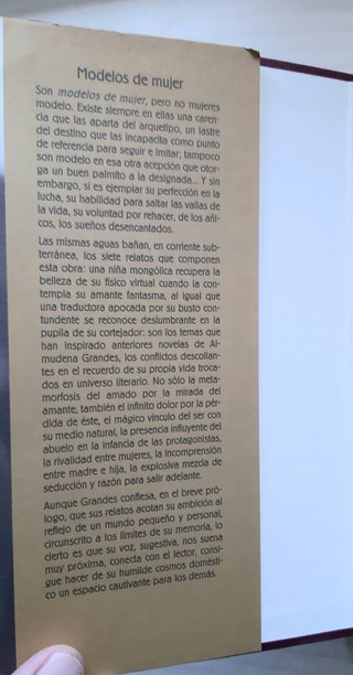 Modelos de mujer libro Almudena Grandes 1996
