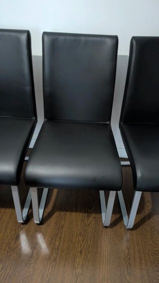 Set de 6 Sillas de Salón Negras