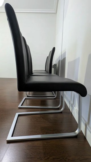 Set de 6 Sillas de Salón Negras