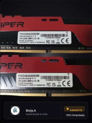 2x32GB Viper RAM 3200MHz C18