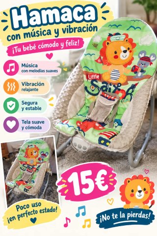 Hamaca para Bebé con Música y Vibración