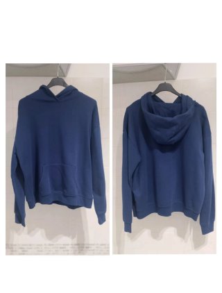 Set 2 felpa con cappuccio blu uomo M