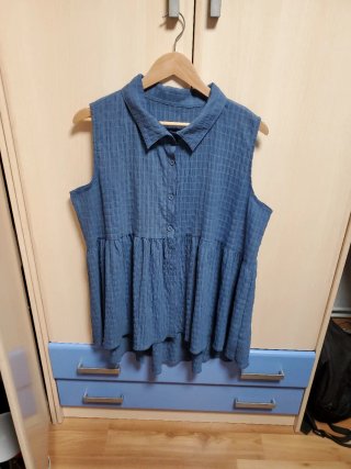Camisa sin mangas azul