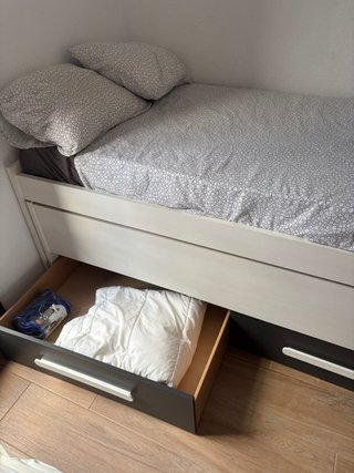 Cama Individual con Cajones con cama supletoria