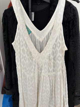 Vestido Ibicenco Blanco Pedrería