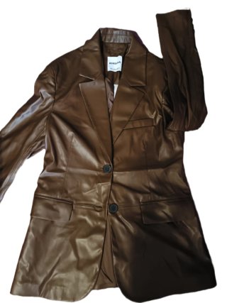 Americana blazer Marrón Bershka cuero